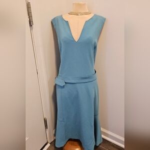 WHITE HOUSE BLACK MARKET OCEAN BLUE MIDI DRESS